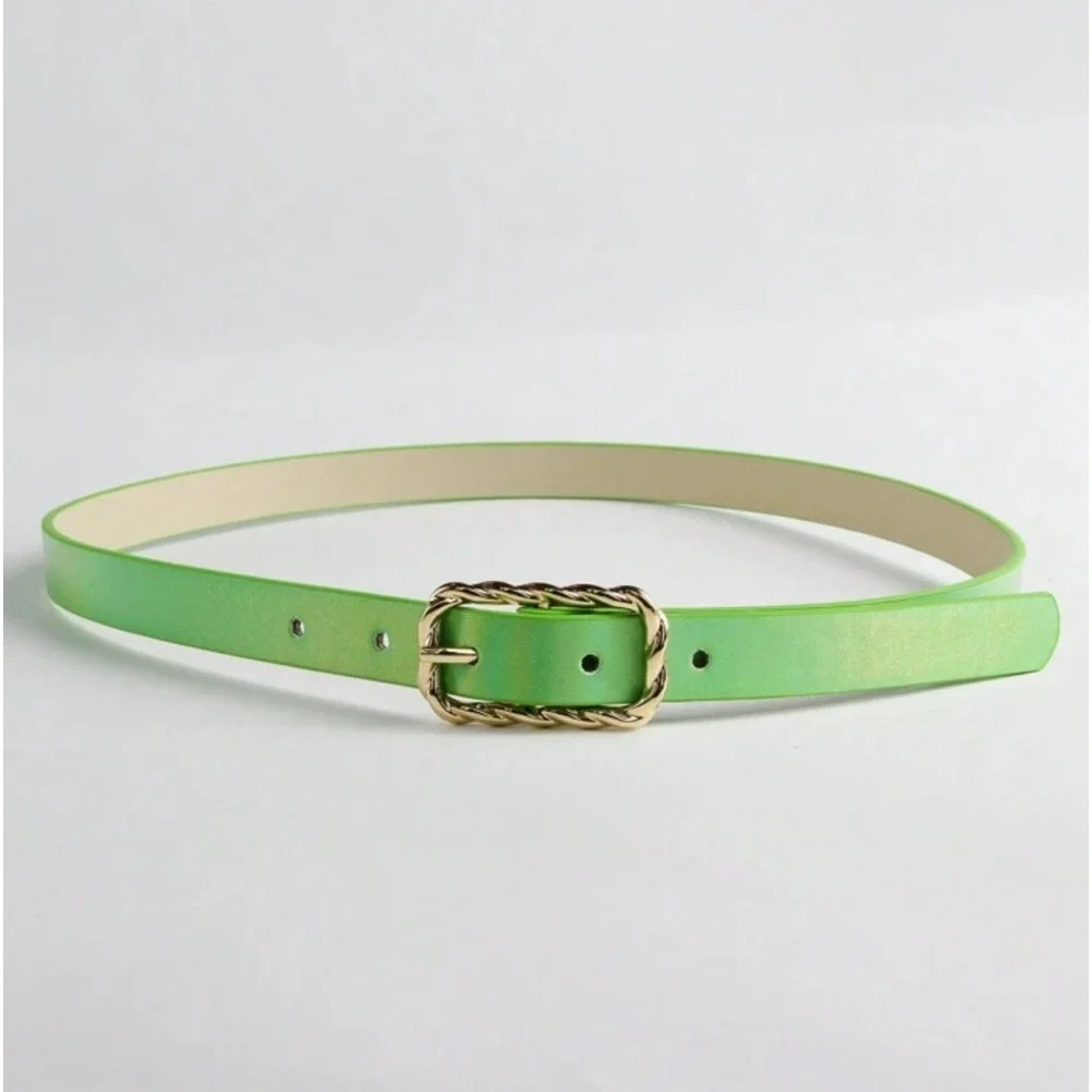 NEW| Women’s 1pc Casual Vintage Braided Golden Buckle Belt Size L